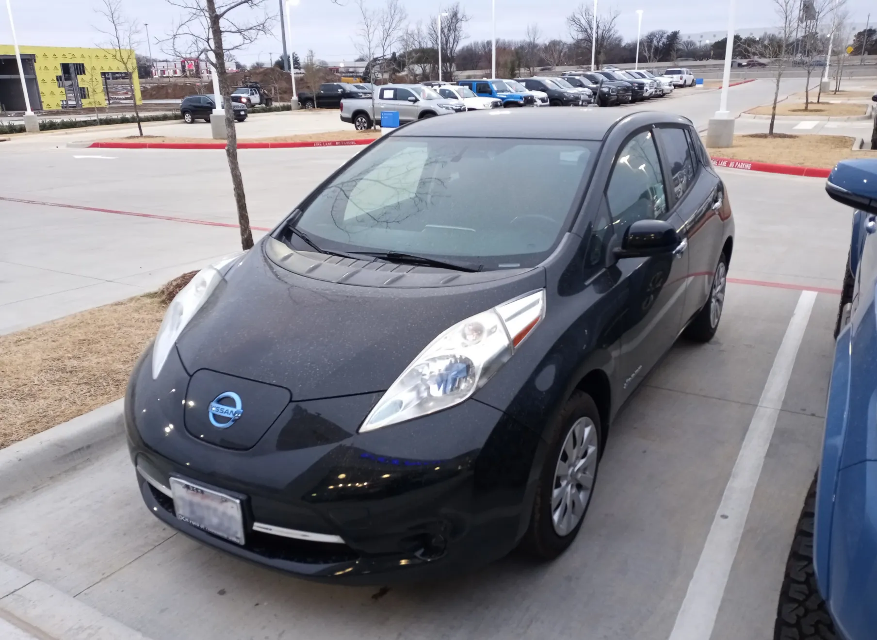 An electric vehicle we shipped, at pickup or delivery