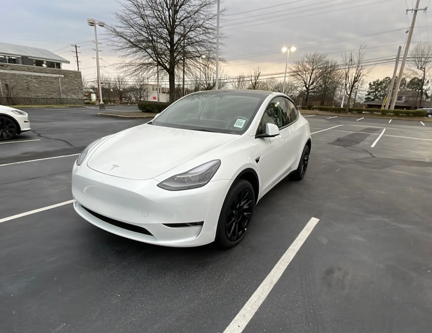 An electric vehicle we shipped, at pickup or delivery