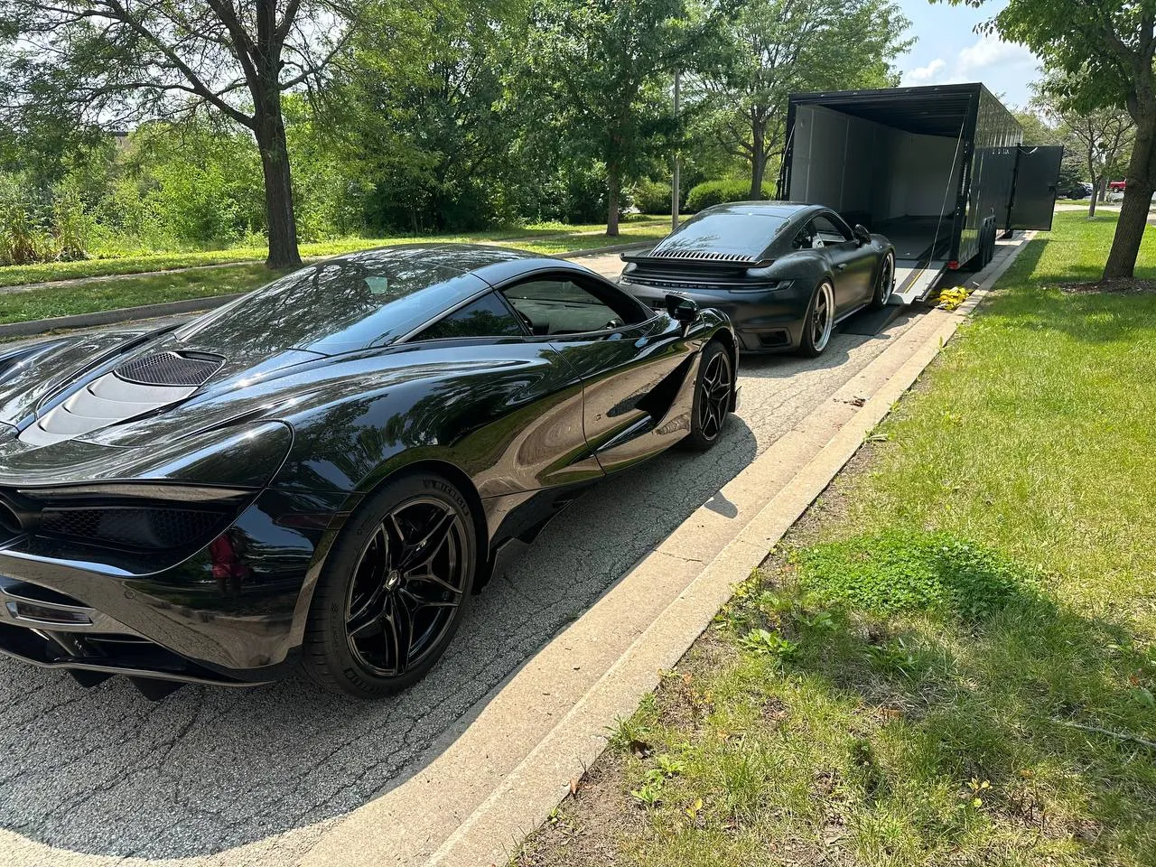 An exotic or sports car we shipped, at pickup or delivery