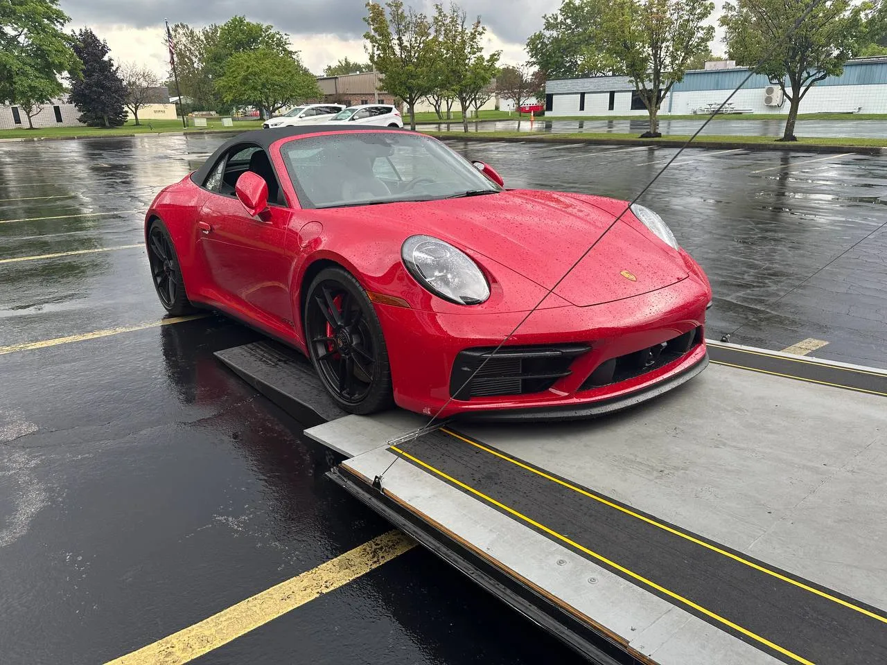 An exotic or sports car we shipped, at pickup or delivery