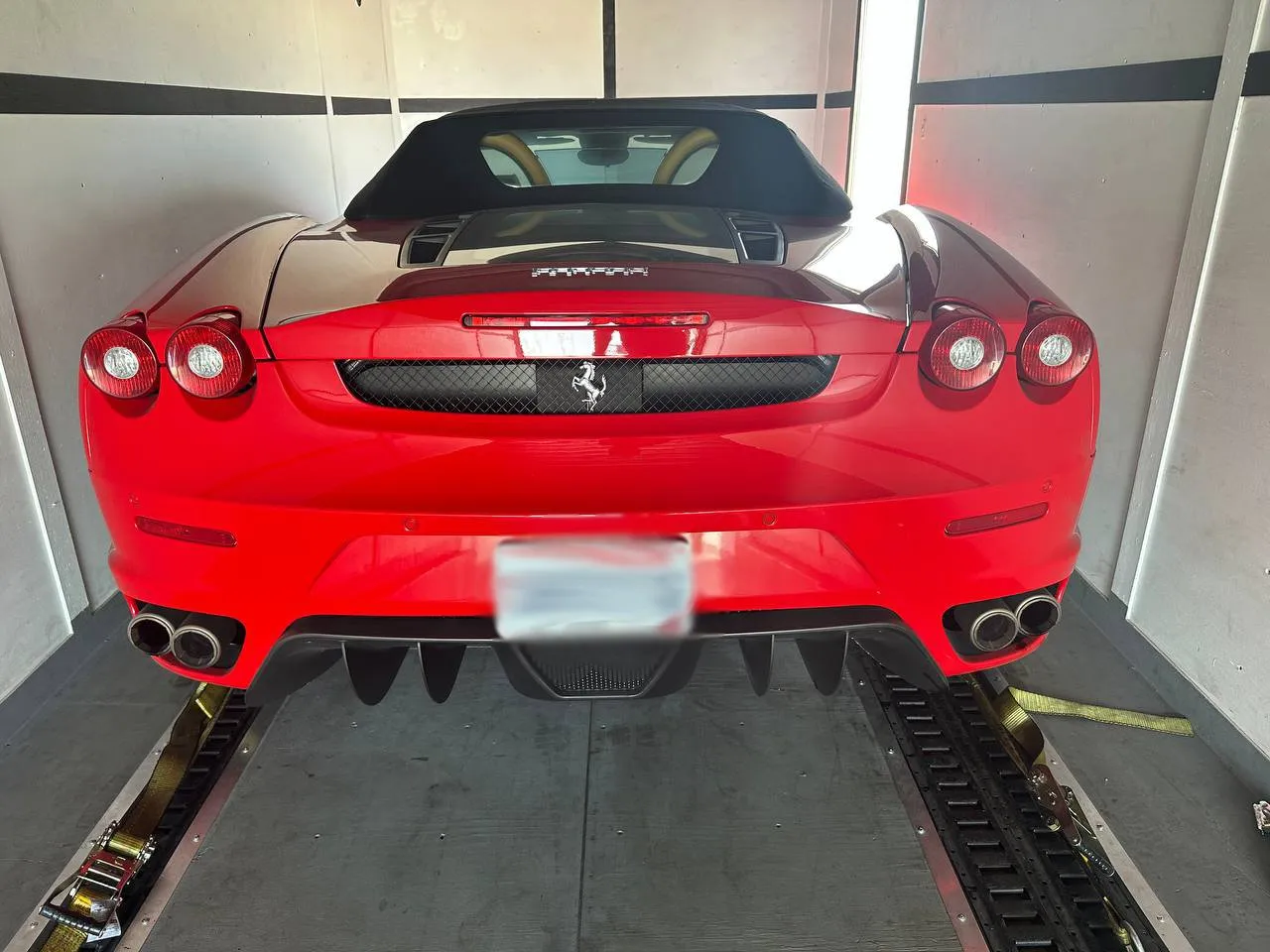 An exotic or sports car we shipped, at pickup or delivery