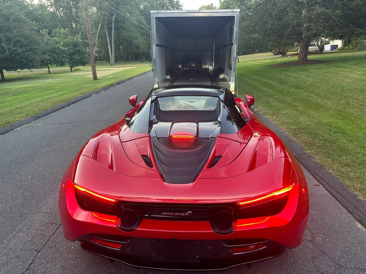 An exotic or sports car we shipped, at pickup or delivery
