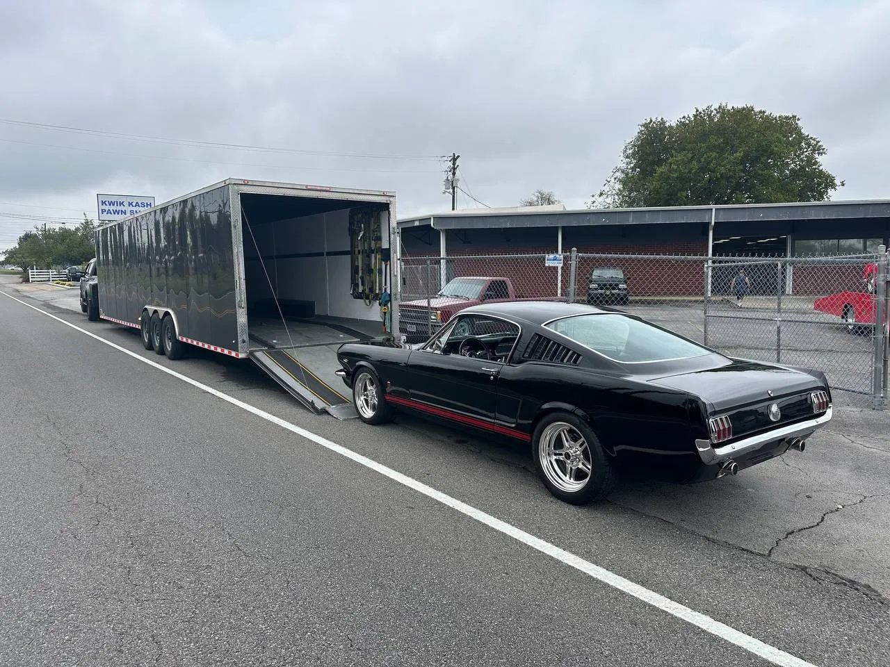A classic car we shipped, at pickup or delivery