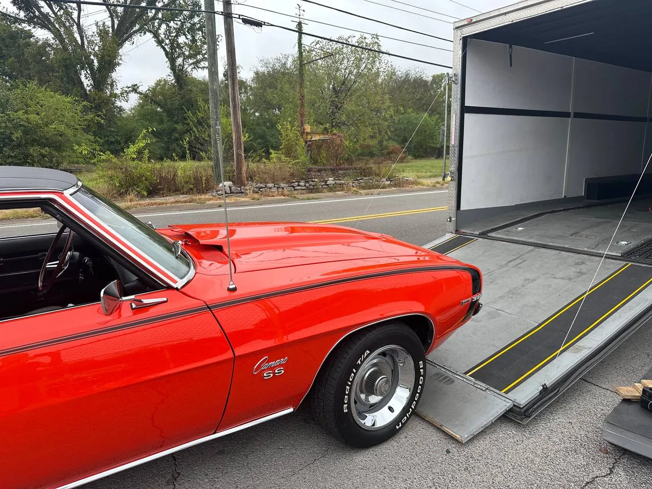 A classic car we shipped, at pickup or delivery