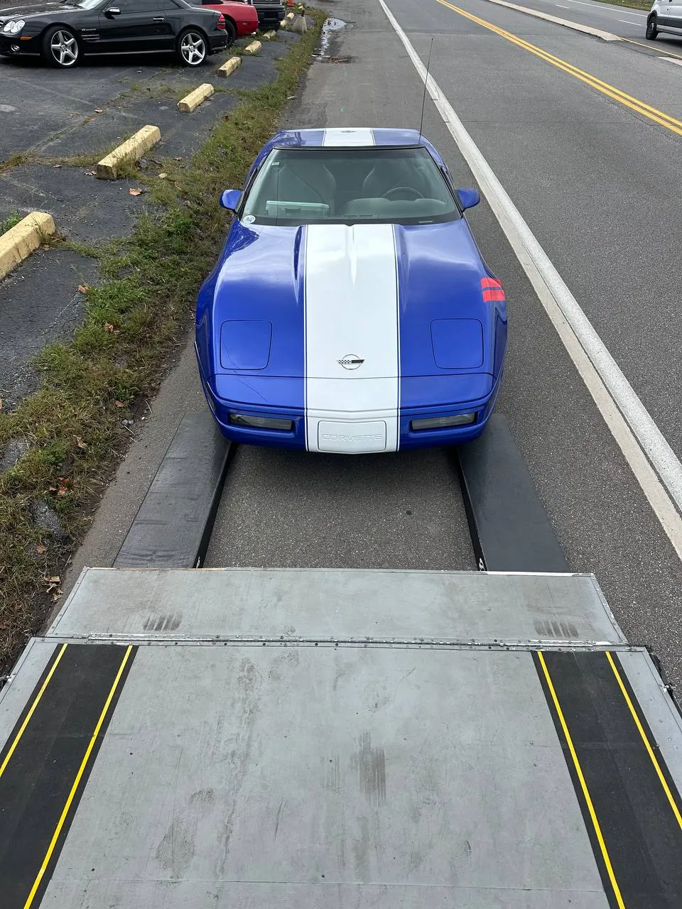 A classic car we shipped, at pickup or delivery