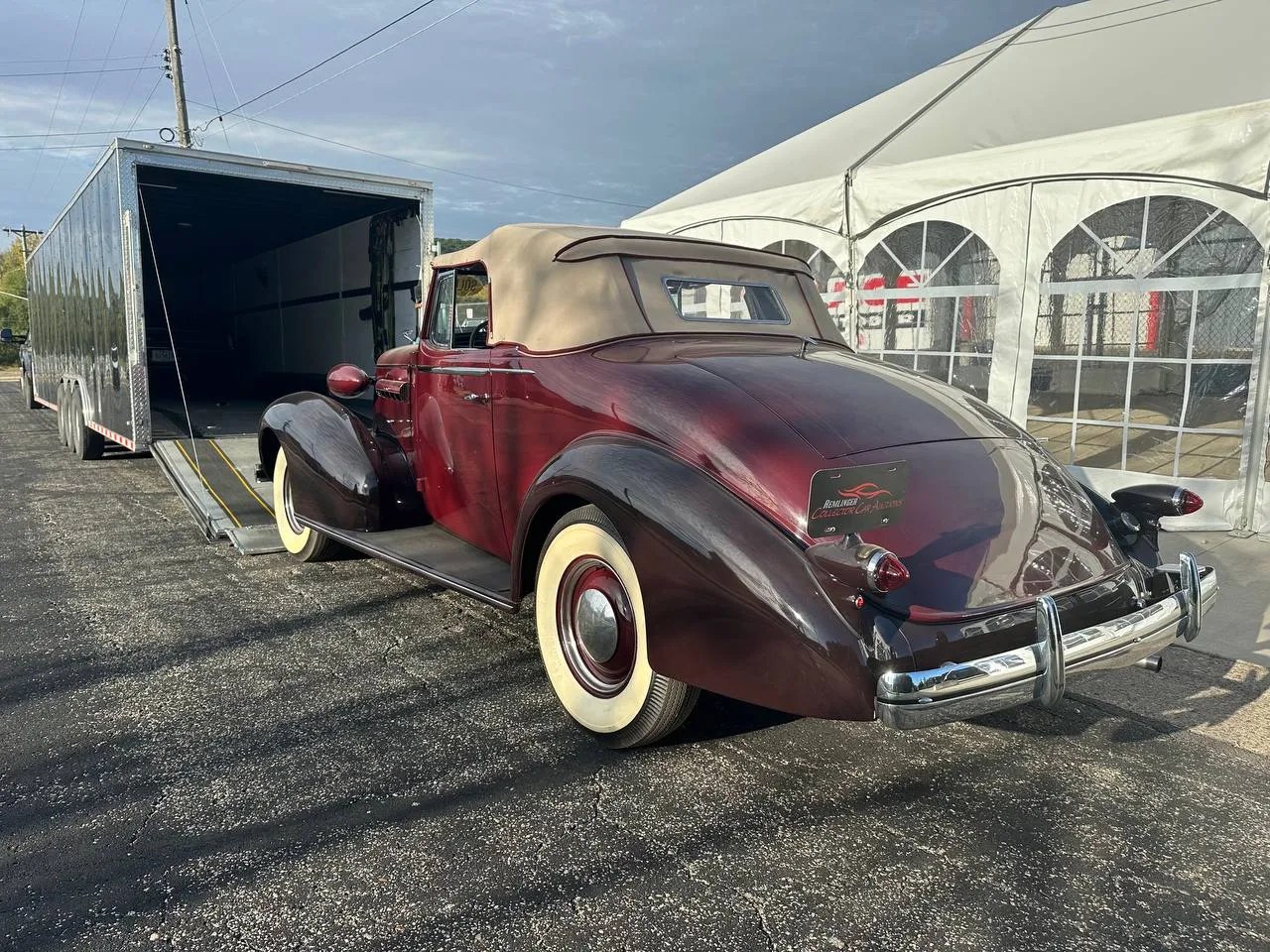 A classic car we shipped, at pickup or delivery