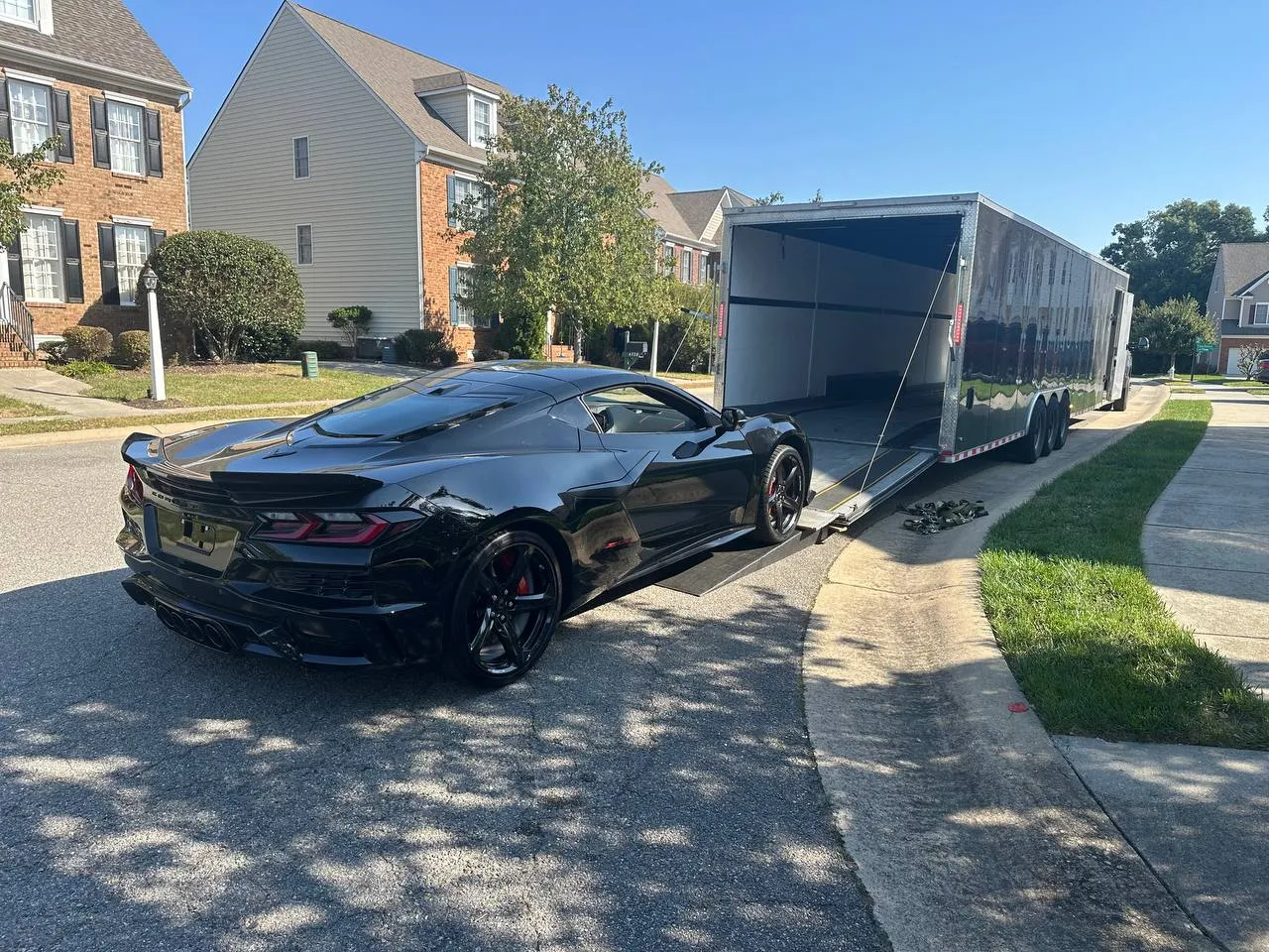 An exotic or sports car we shipped, at pickup or delivery