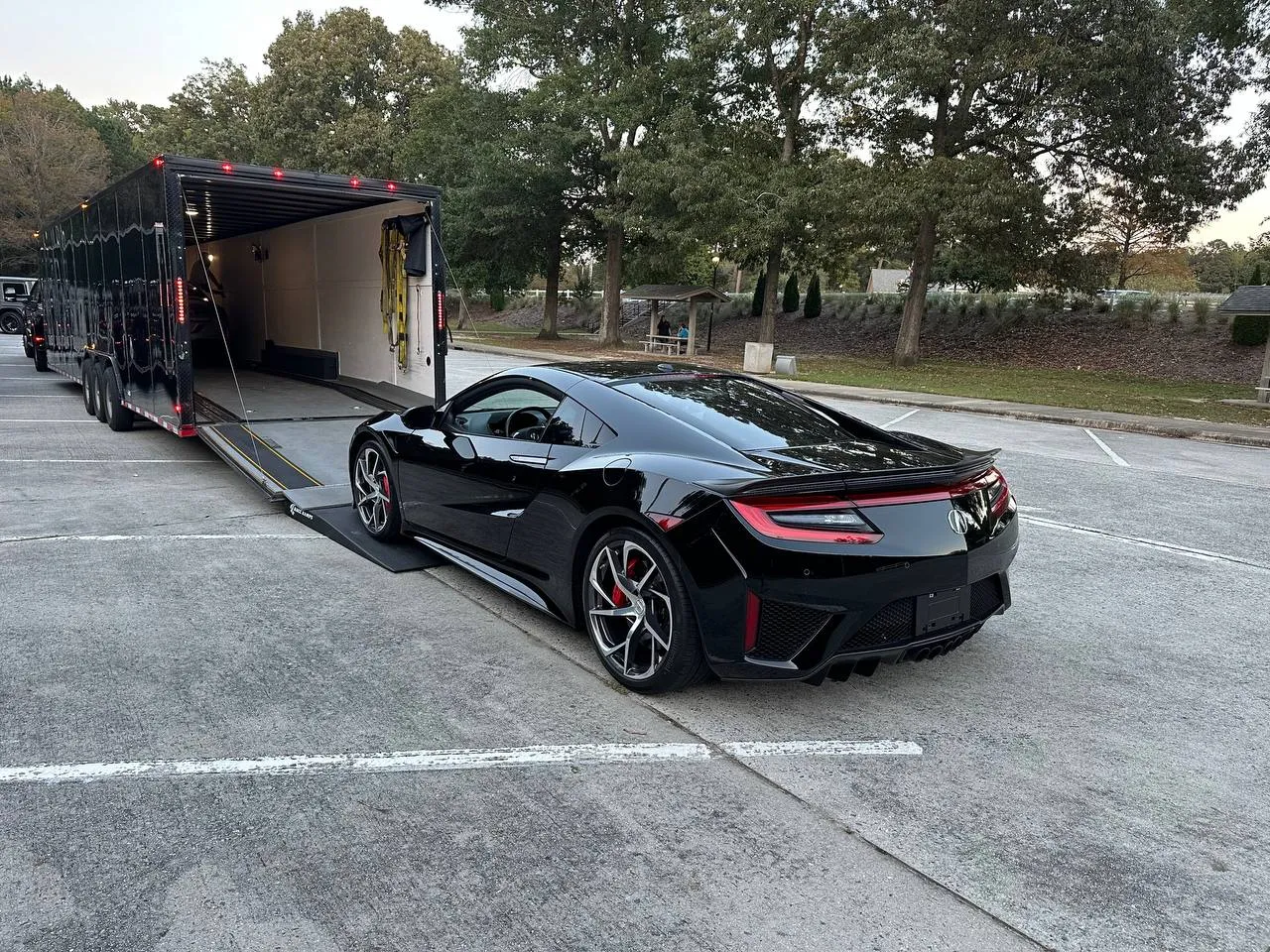 An exotic or sports car we shipped, at pickup or delivery